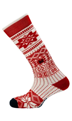 Dale of Norway Socks^History Wool Socks High Raspberry Offwhite Navy