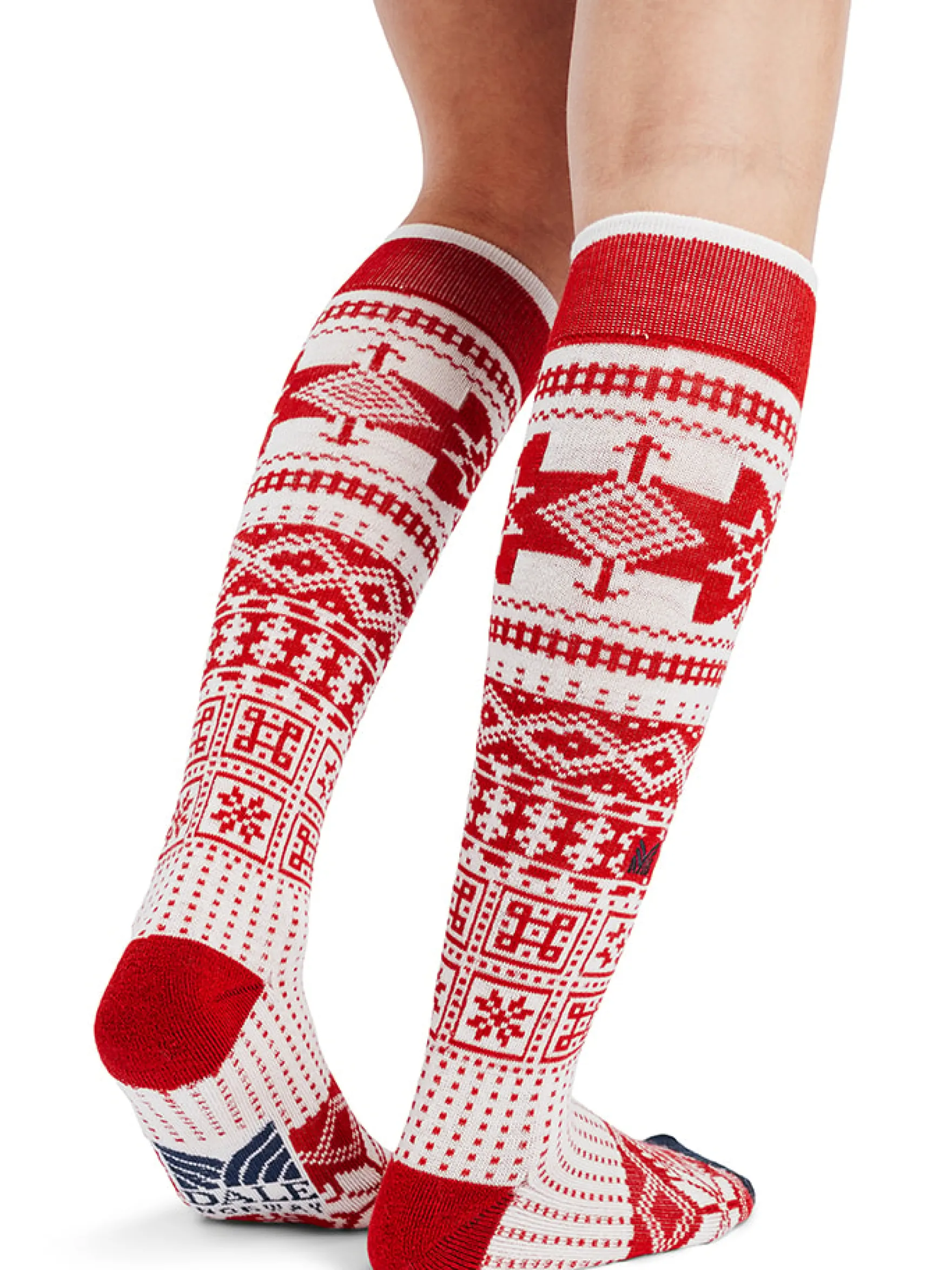 Dale of Norway Socks^History Wool Socks High Raspberry Offwhite Navy