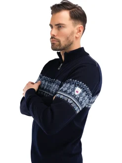 Dale of Norway See All^Hovden Men's Jacket - Merino Wool Navy Offwhite Blueshadow Smoke