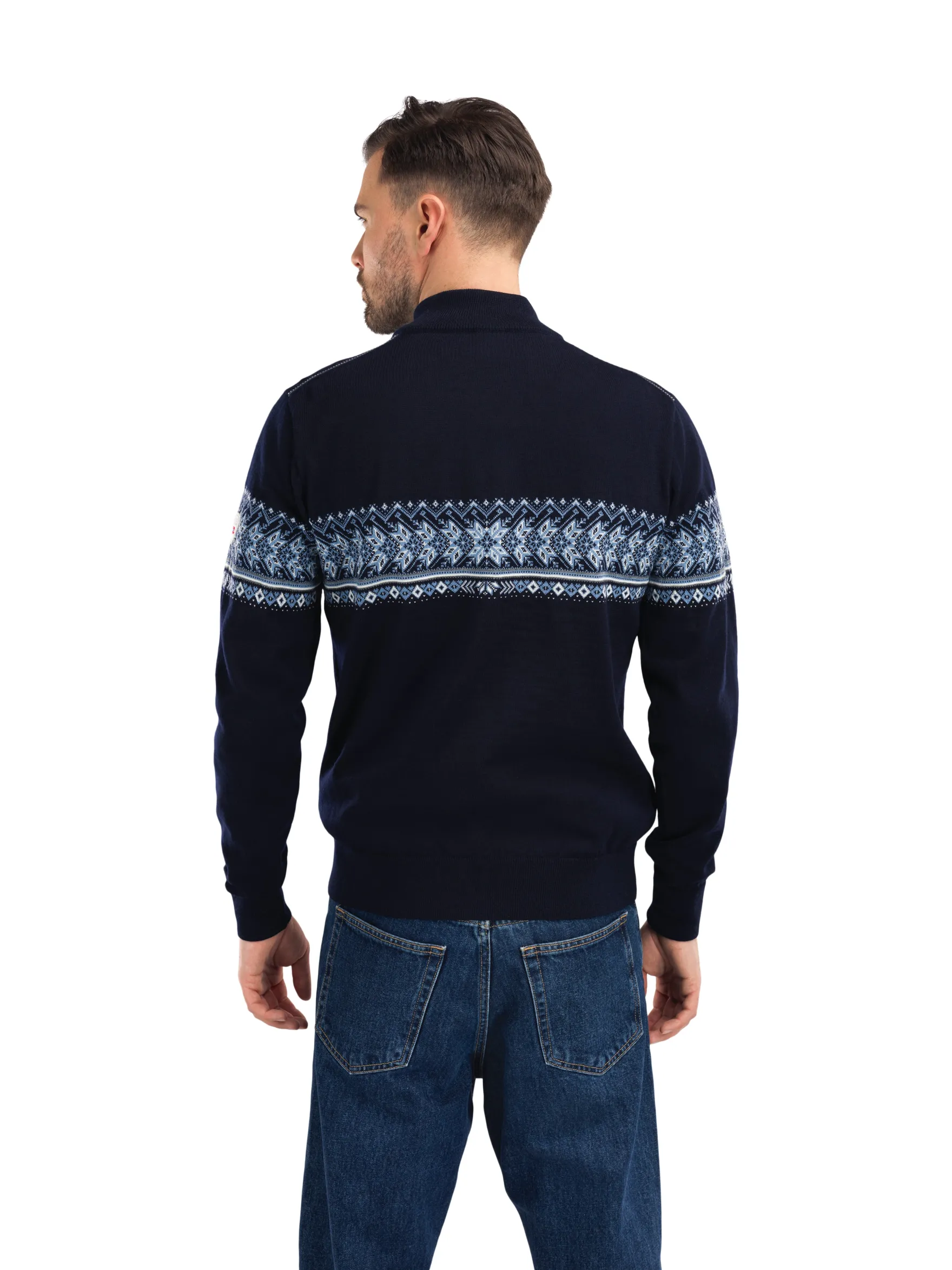 Dale of Norway See All^Hovden Men's Jacket - Merino Wool Navy Offwhite Blueshadow Smoke