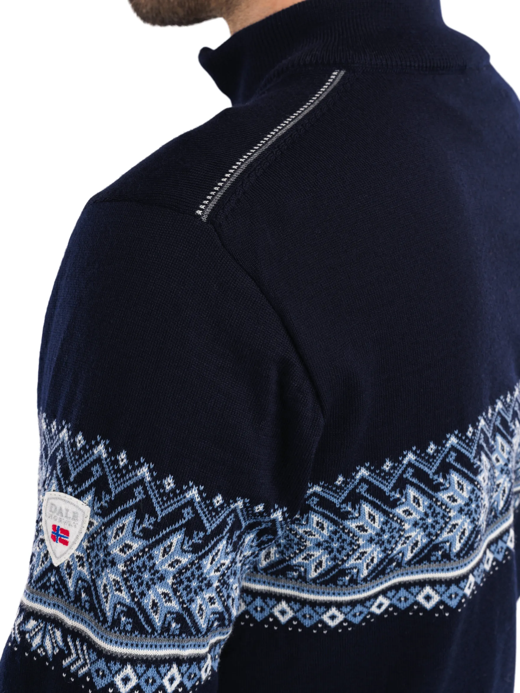 Dale of Norway See All^Hovden Men's Jacket - Merino Wool Navy Offwhite Blueshadow Smoke