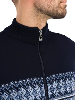 Dale of Norway See All^Hovden Men's Jacket - Merino Wool Navy Offwhite Blueshadow Smoke