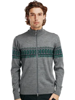 Dale of Norway See All^Hovden Men's Jacket - Merino Wool Smoke Brightgreen