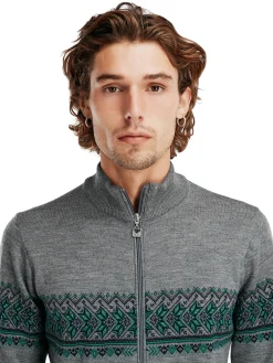 Dale of Norway See All^Hovden Men's Jacket - Merino Wool Smoke Brightgreen