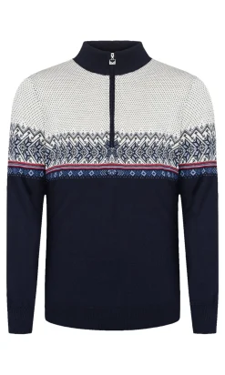 Dale of Norway Half-Zip^Hovden Men's Sweater - Merino Wool Navy Blueshadow Indigo