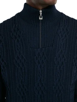 Dale of Norway Half-Zip^Hoven Men's Knit Sweater Navy