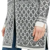Dale of Norway Long Jackets^Ingeborg Women's Jacket - Merino Offwhite Black Grauvig. Smoke