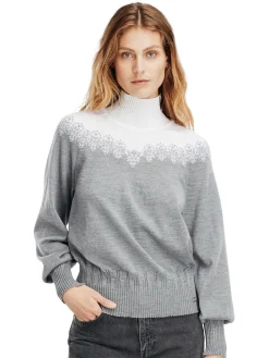 Dale of Norway Turtle-Neck^Isfrid Women's Merino Wool Sweater Grey