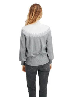 Dale of Norway Turtle-Neck^Isfrid Women's Merino Wool Sweater Grey