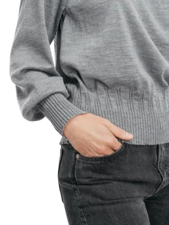 Dale of Norway Turtle-Neck^Isfrid Women's Merino Wool Sweater Grey