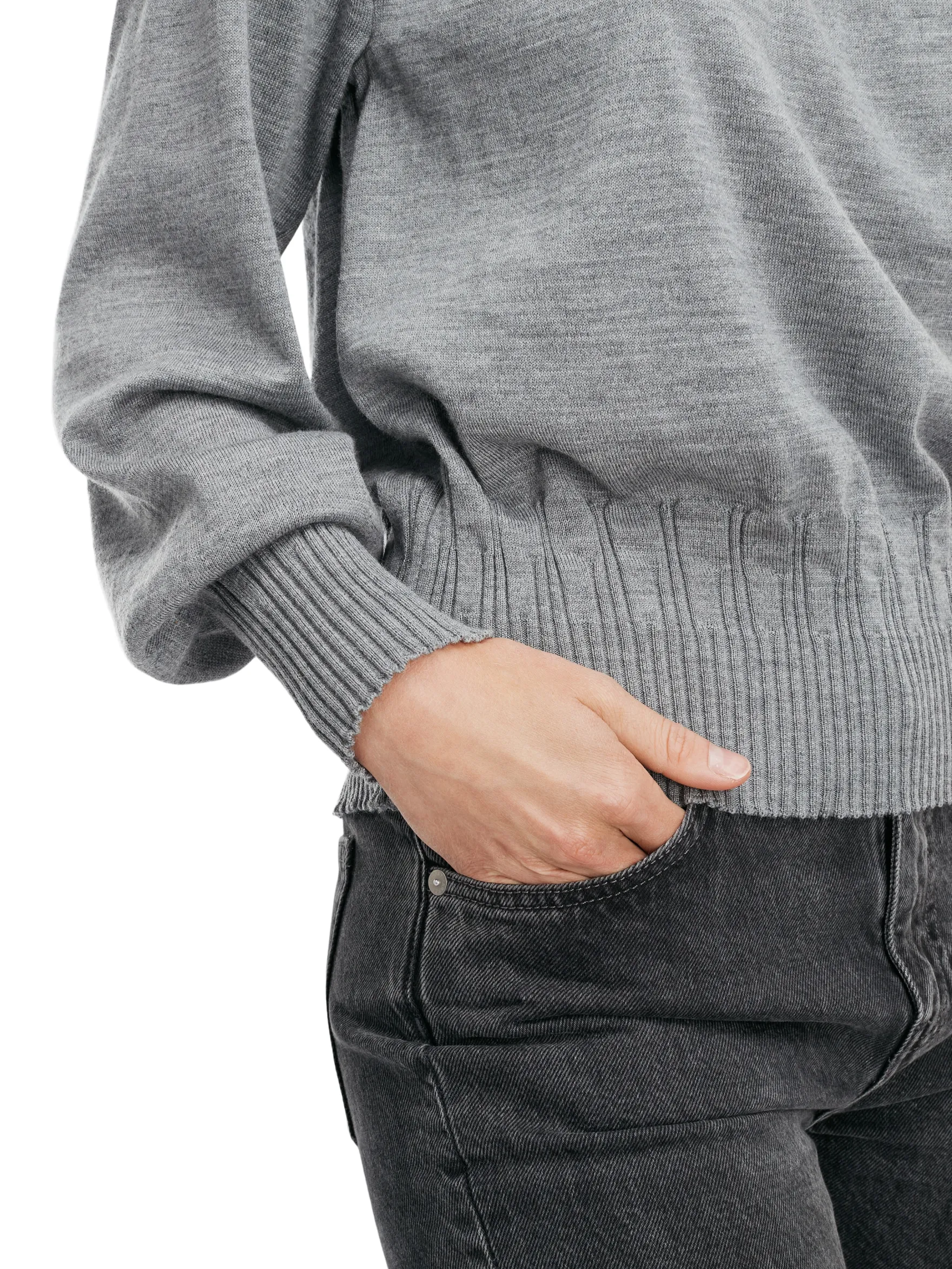 Dale of Norway Turtle-Neck^Isfrid Women's Merino Wool Sweater Grey