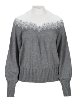 Dale of Norway Turtle-Neck^Isfrid Women's Merino Wool Sweater Grey