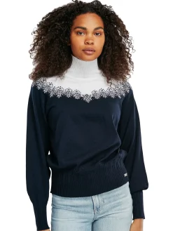 Dale of Norway Turtle-Neck^Isfrid Women's Merino Wool Sweater Marine