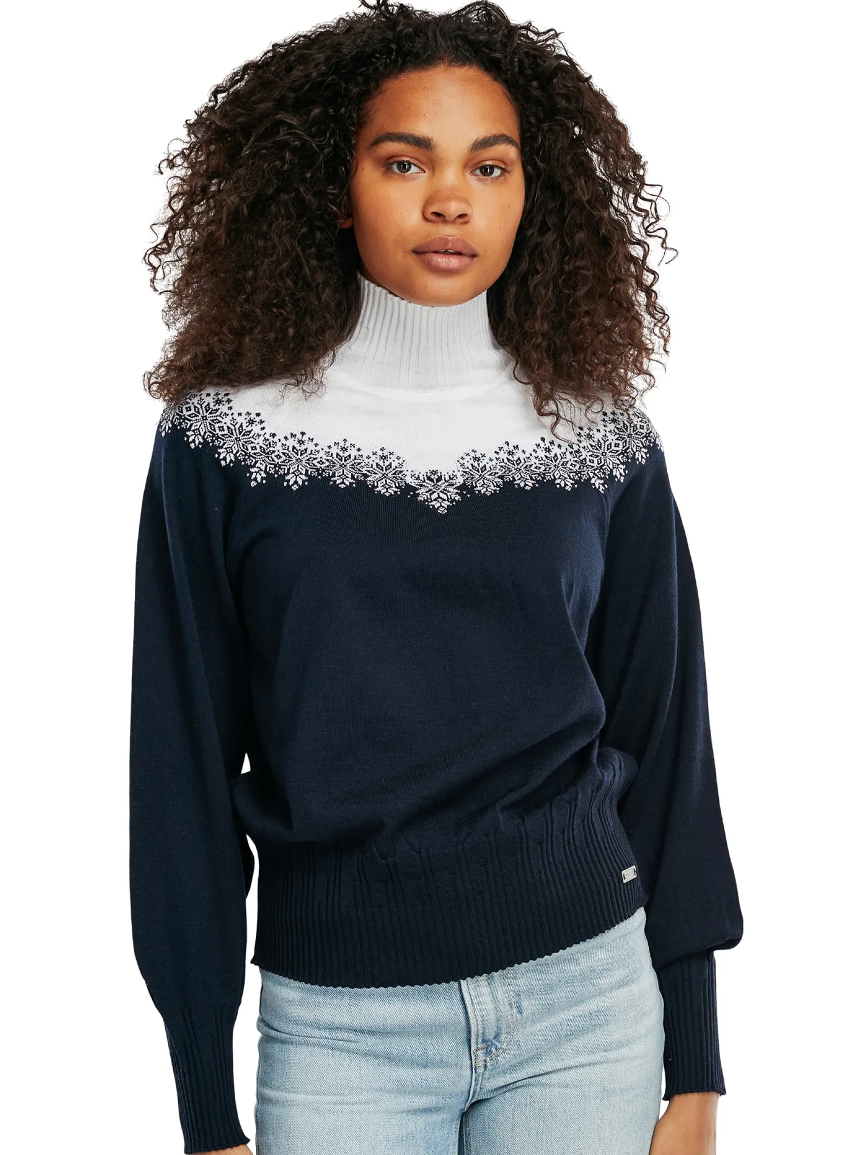 Dale of Norway Turtle-Neck^Isfrid Women's Merino Wool Sweater Marine