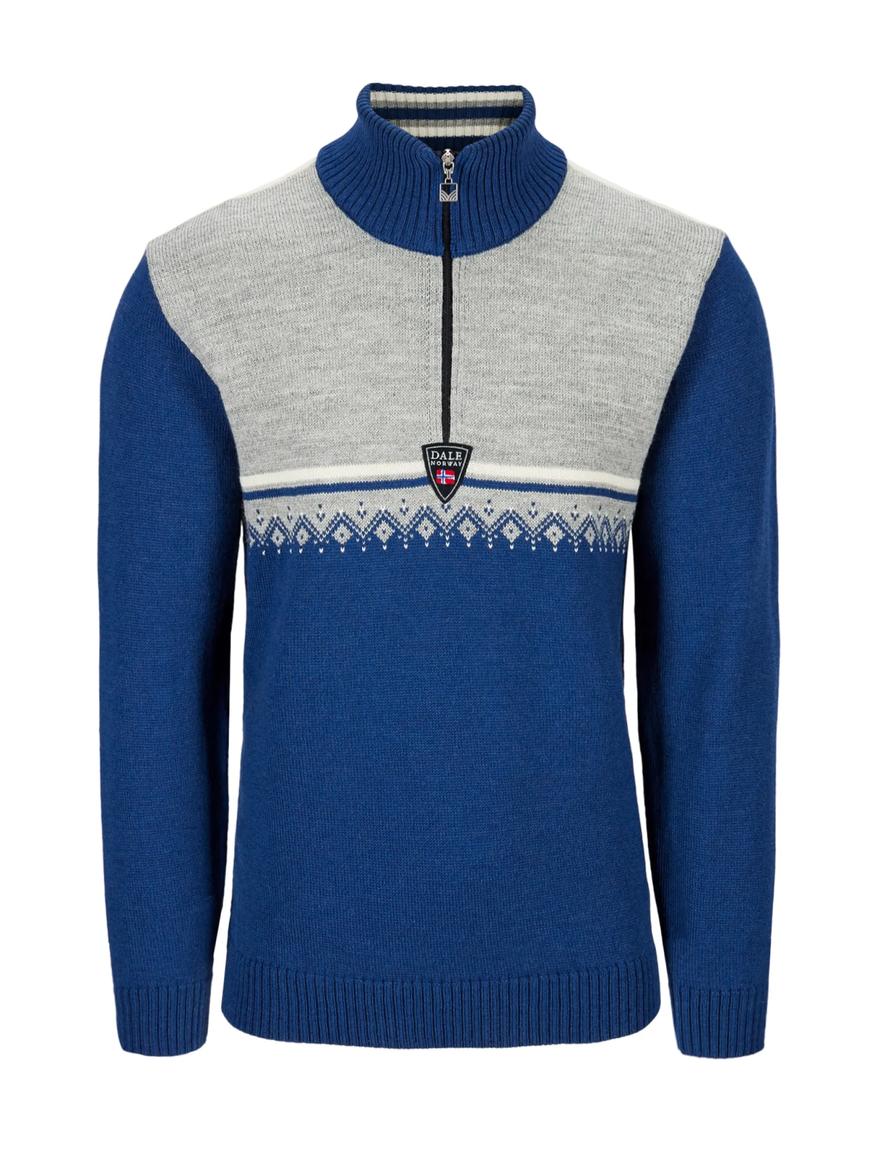 Dale of Norway Half-Zip^Lahti Men's Knit Sweater Indigo Lightcharcoal Offwhite