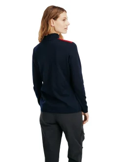 Dale of Norway Half-Zip^Liberg Women's Sweater Marine Raspberry Offwhite
