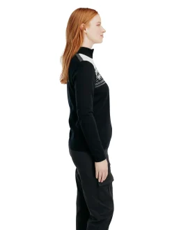 Dale of Norway Half-Zip^Liberg Women's Sweater Black Schiefer Offwhite