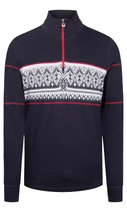 Dale of Norway Next-To-Skin^Moritz Basic Men's Sweater - Superfine Merino Navy White Raspberry