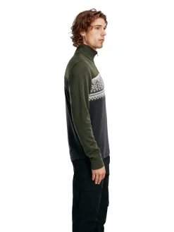 Dale of Norway Next-To-Skin^Moritz Basic Men's Sweater - Superfine Merino Darkgreen Darkcharcoal Offwhit
