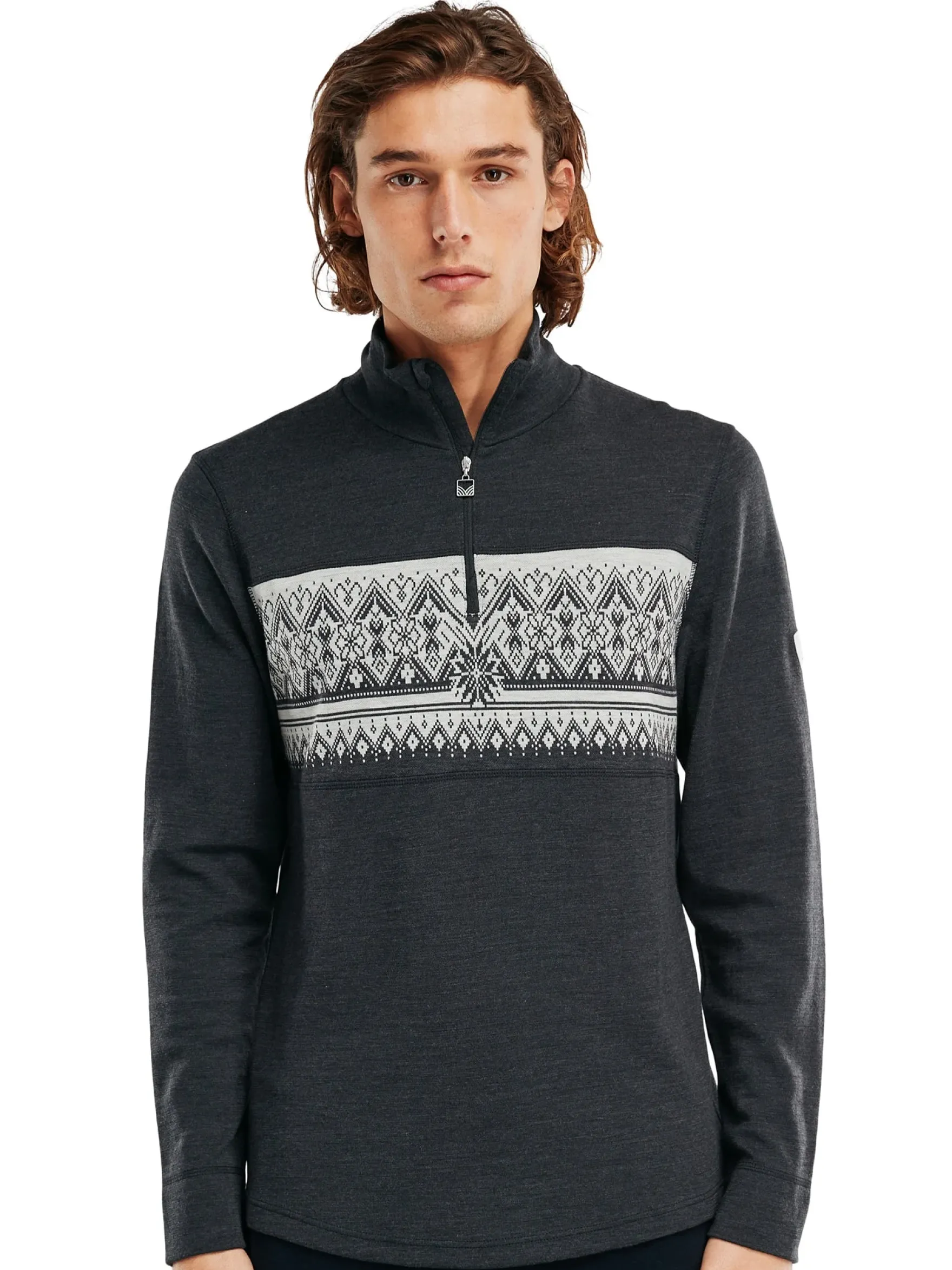 Dale of Norway Next-To-Skin^Moritz Basic Men's Sweater - Superfine Merino Darkcharcoal Offwhite