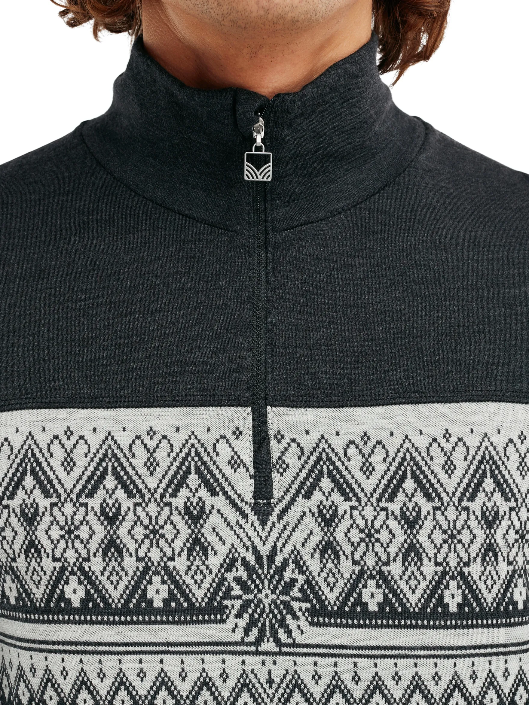 Dale of Norway Next-To-Skin^Moritz Basic Men's Sweater - Superfine Merino Darkcharcoal Offwhite