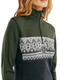 Dale of Norway Next-To-Skin^Moritz Basic Women's Sweater - Superfine Merino Darkgreen Darkcharcoal Offwhit