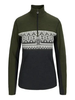 Dale of Norway Next-To-Skin^Moritz Basic Women's Sweater - Superfine Merino Darkgreen Darkcharcoal Offwhit