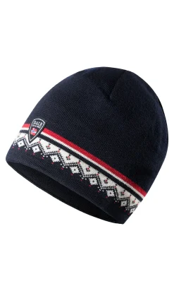 Dale of Norway Hats^Moritz Hat - Merino Wool Navy Raspberry Offwhite