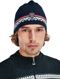 Dale of Norway Hats^Moritz Hat - Merino Wool Navy Raspberry Offwhite
