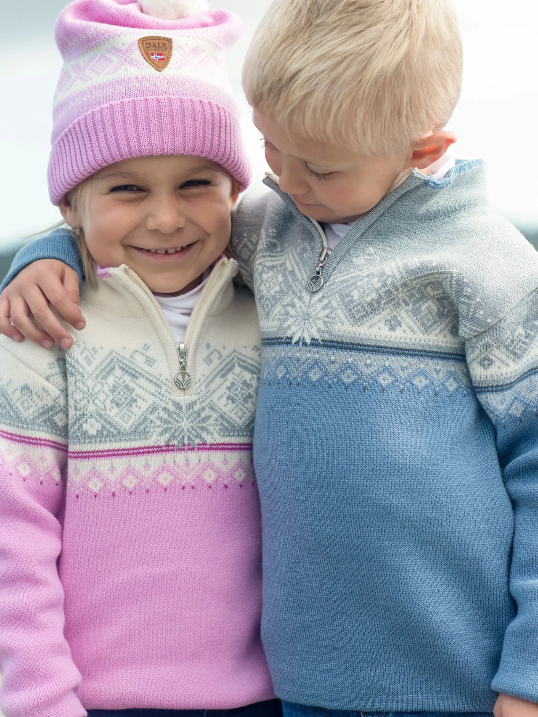 Dale of Norway Sweater^Moritz Kids' Sweater - Merino Wool Blueshadow Grey Schiefer