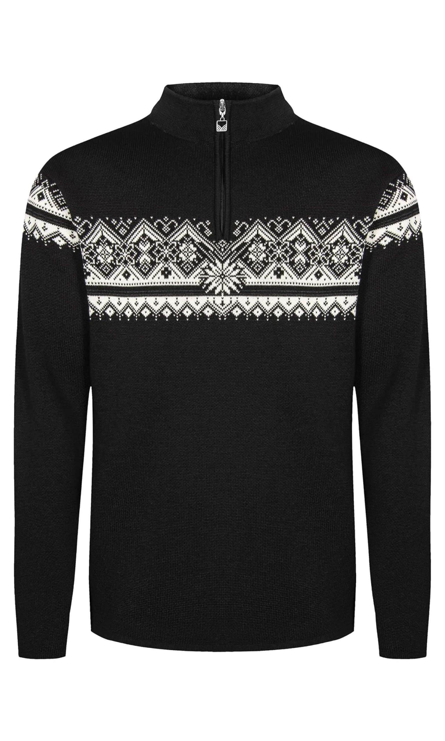 Dale of Norway Half-Zip^Moritz Men's Sweater - Merino Wool Black Offwhite Darkcharcoal