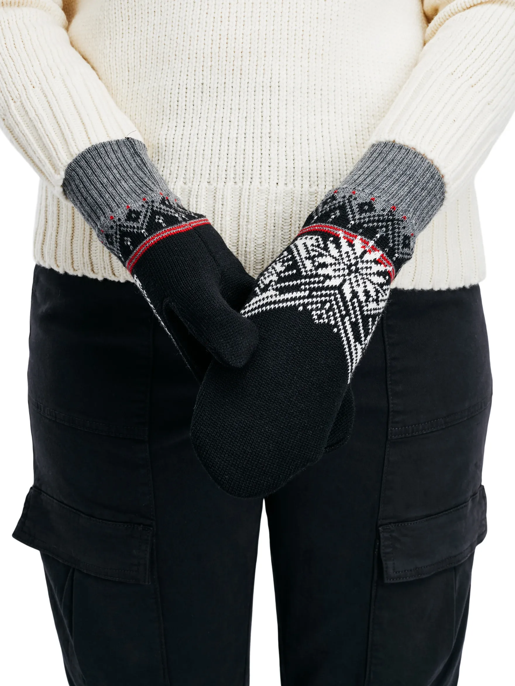 Dale of Norway Mittens^Moritz Unisex Merino Wool Mittens Black Smoke Offwhite