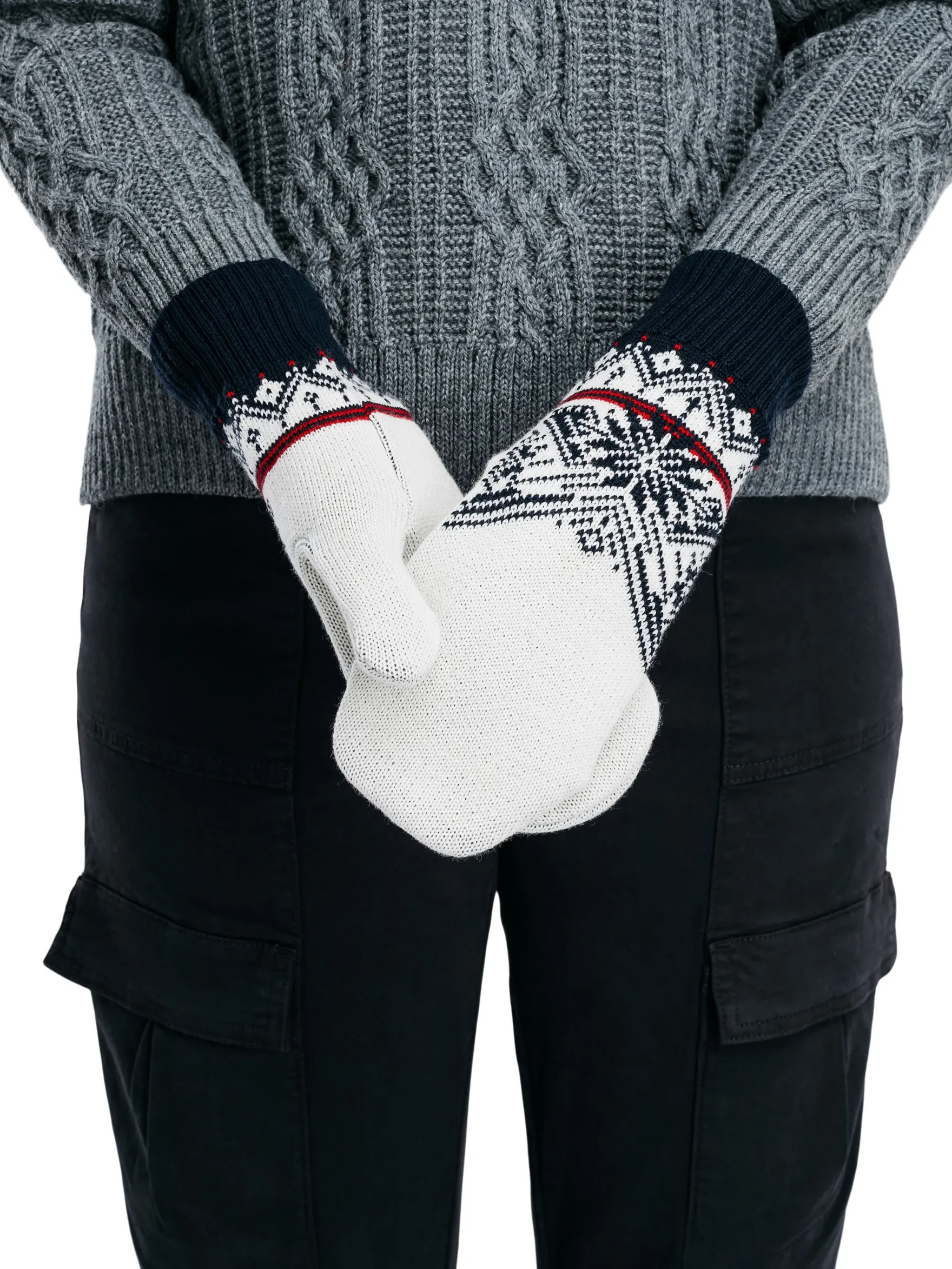Dale of Norway Mittens^Moritz Unisex Merino Wool Mittens Off White Navy Raspberry