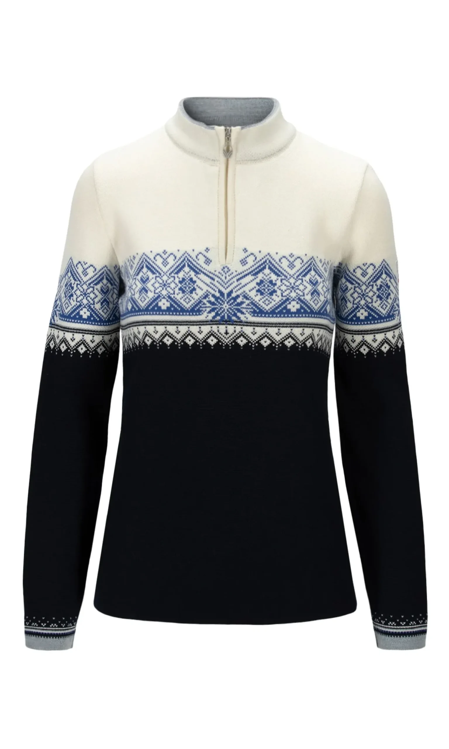 Dale of Norway Half-Zip^Moritz Women's Sweater - Merino Wool Navy White Ultramarine