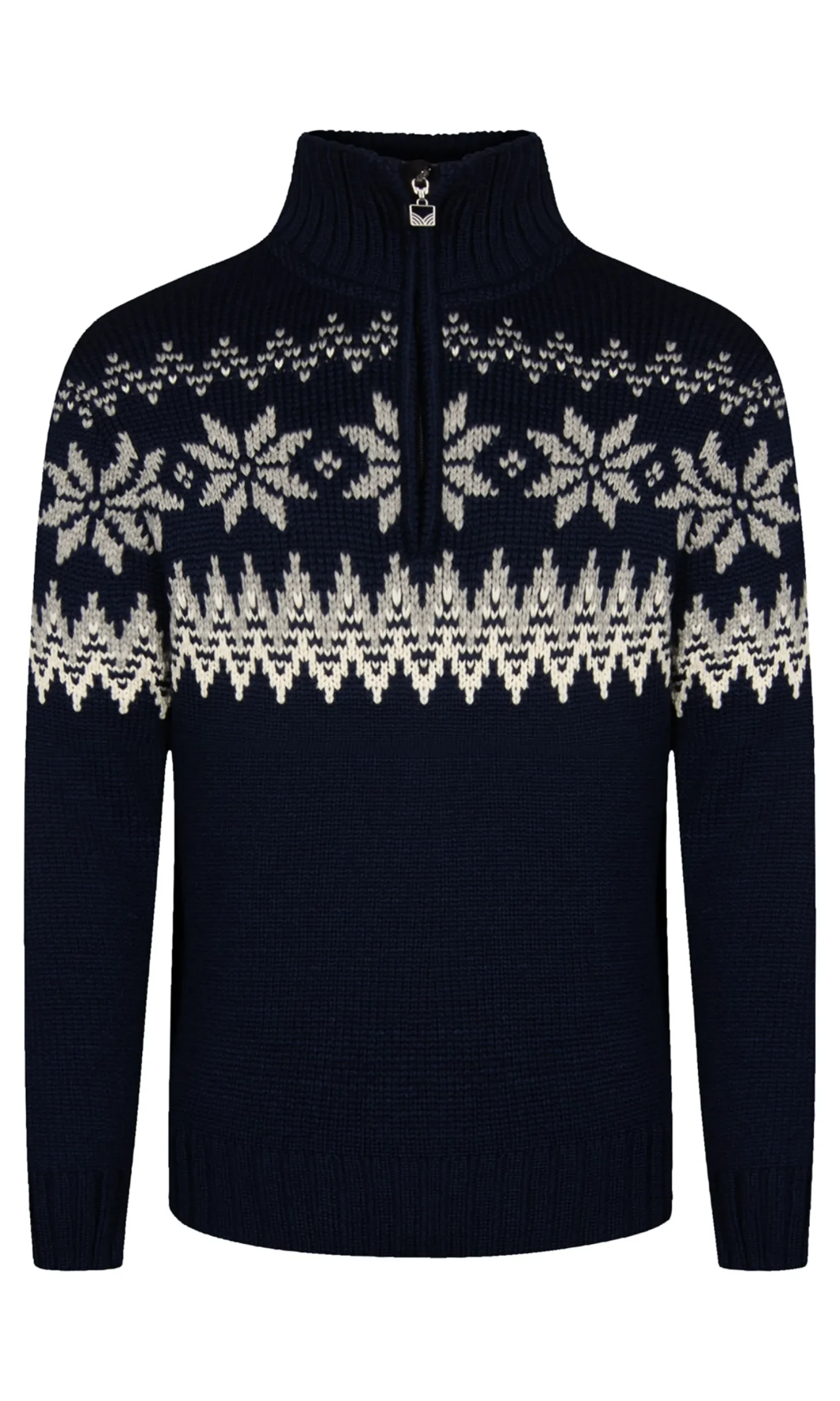 Dale of Norway Half-Zip^Myking Men's Sweater - Merino Wool Navy Offwhite Lightcharcoal