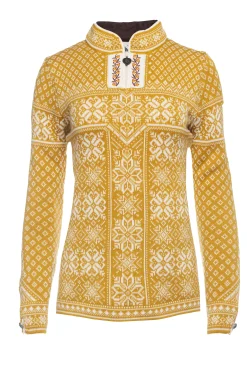 Dale of Norway Half-Zip^Peace Women's Knit Sweater Mustard