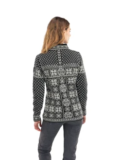 Dale of Norway Half-Zip^Peace Women's Knit Sweater Black Offwhite