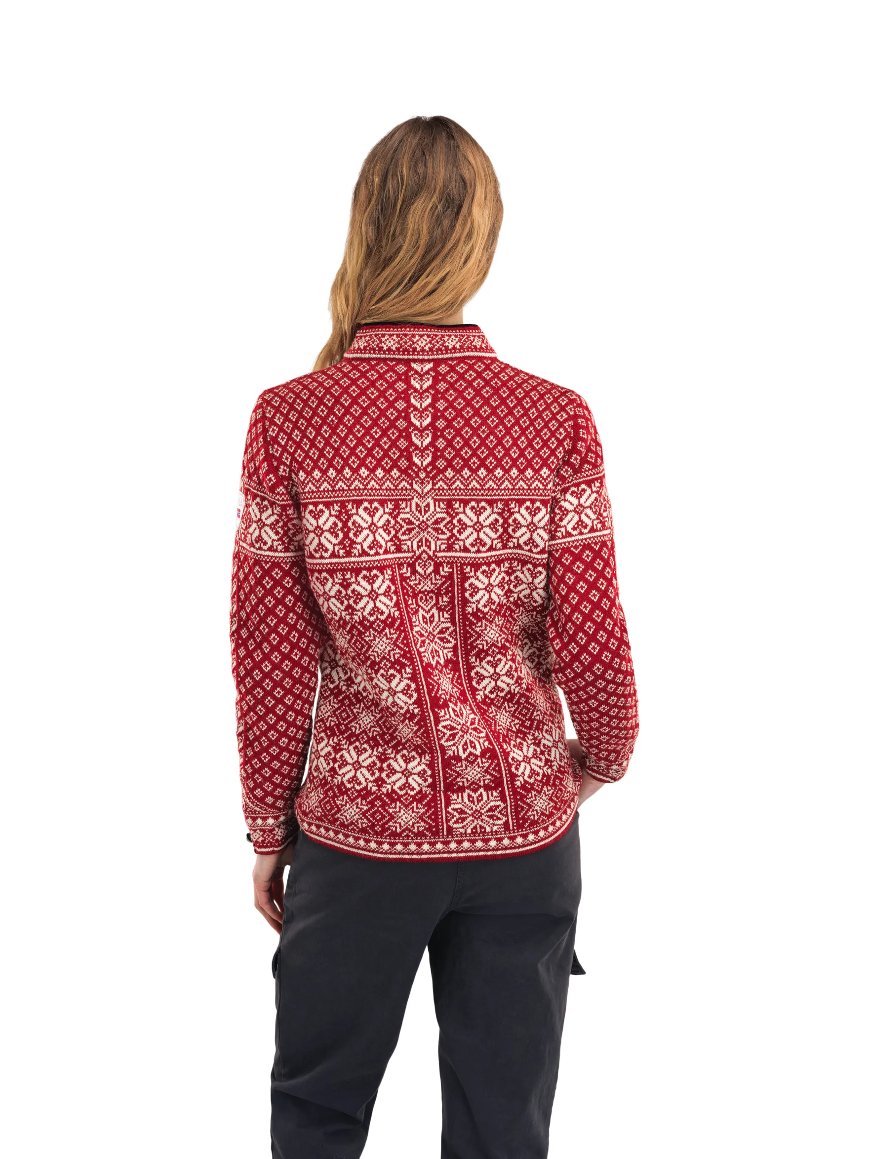 Dale of Norway Half-Zip^Peace Women's Knit Sweater Redrose Offwhite