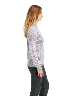 Dale of Norway Half-Zip^Peace Women's Knit Sweater Offwhite Darkpurple