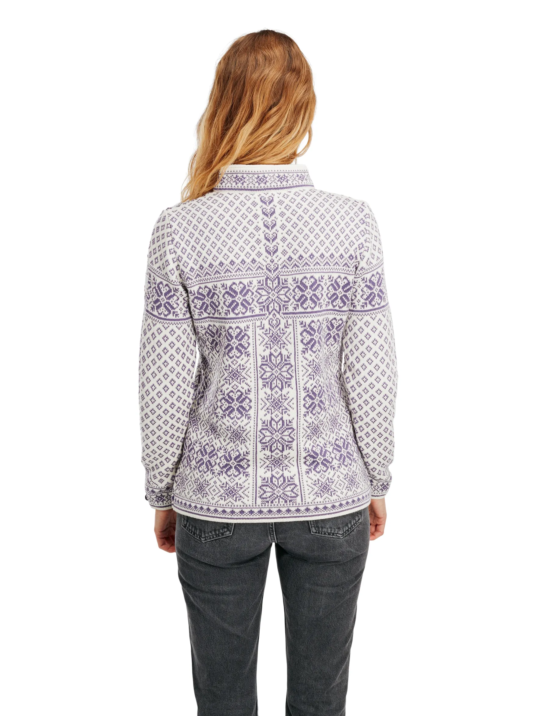 Dale of Norway Half-Zip^Peace Women's Knit Sweater Offwhite Darkpurple