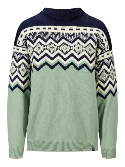 Dale of Norway Round Neck^Randaberg Men's Sweater Dustygreen Navy Offwhite