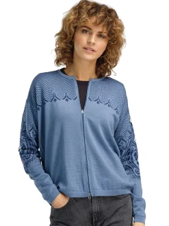 Dale of Norway Short Jackets & Cardigans^Rosendal Women's Jacket Blueshadow Indigo Offwhite