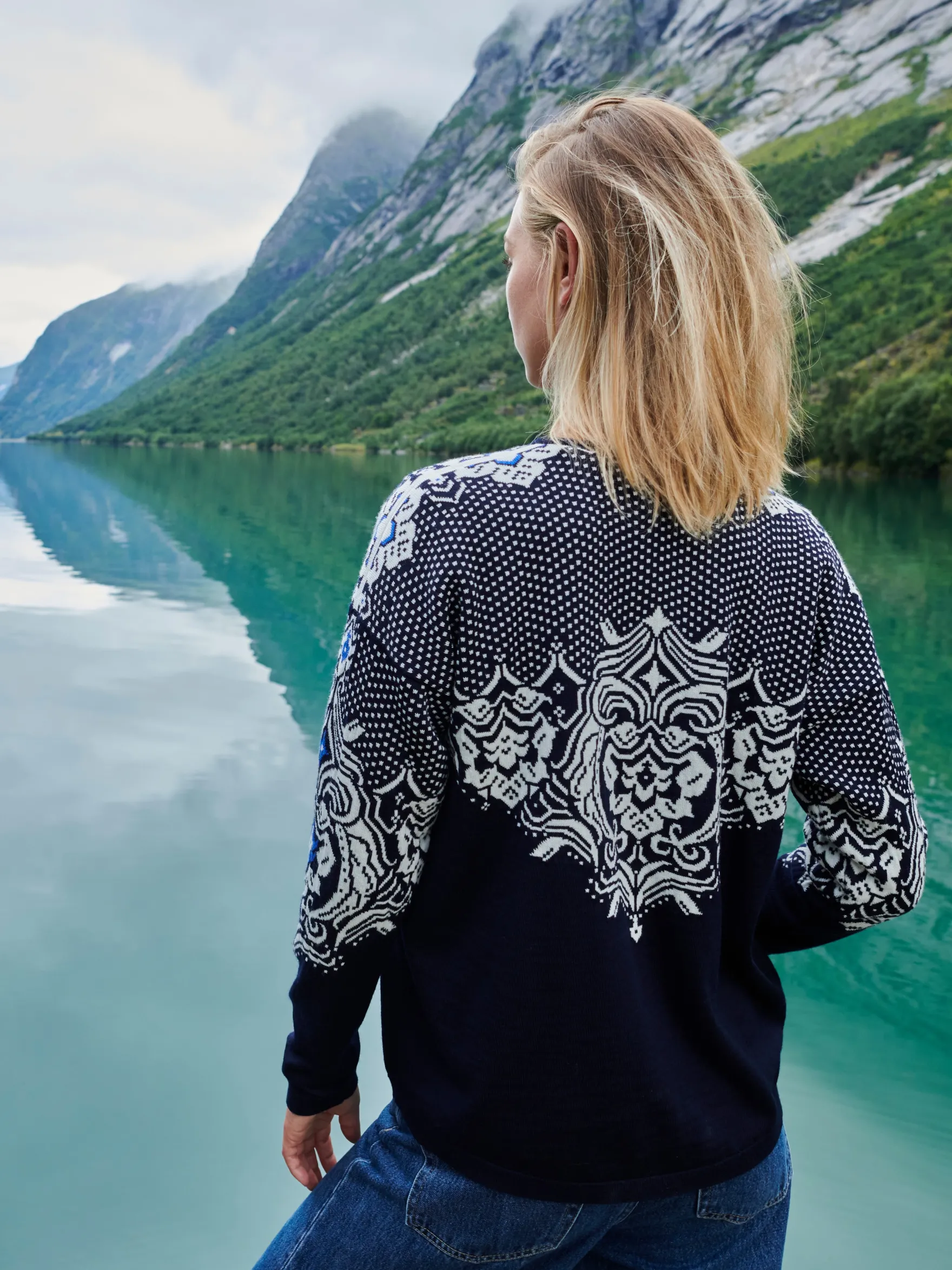 Dale of Norway Short Jackets & Cardigans^Rosendal Women's Jacket Navy Offwhite Ultramarine