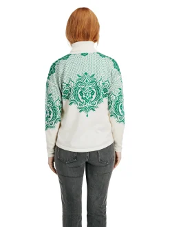Dale of Norway Turtle-Neck^Rosendal Women's Sweater Offwhite Brightgreen