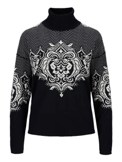 Dale of Norway Turtle-Neck^Rosendal Women's Sweater Navy Offwhite