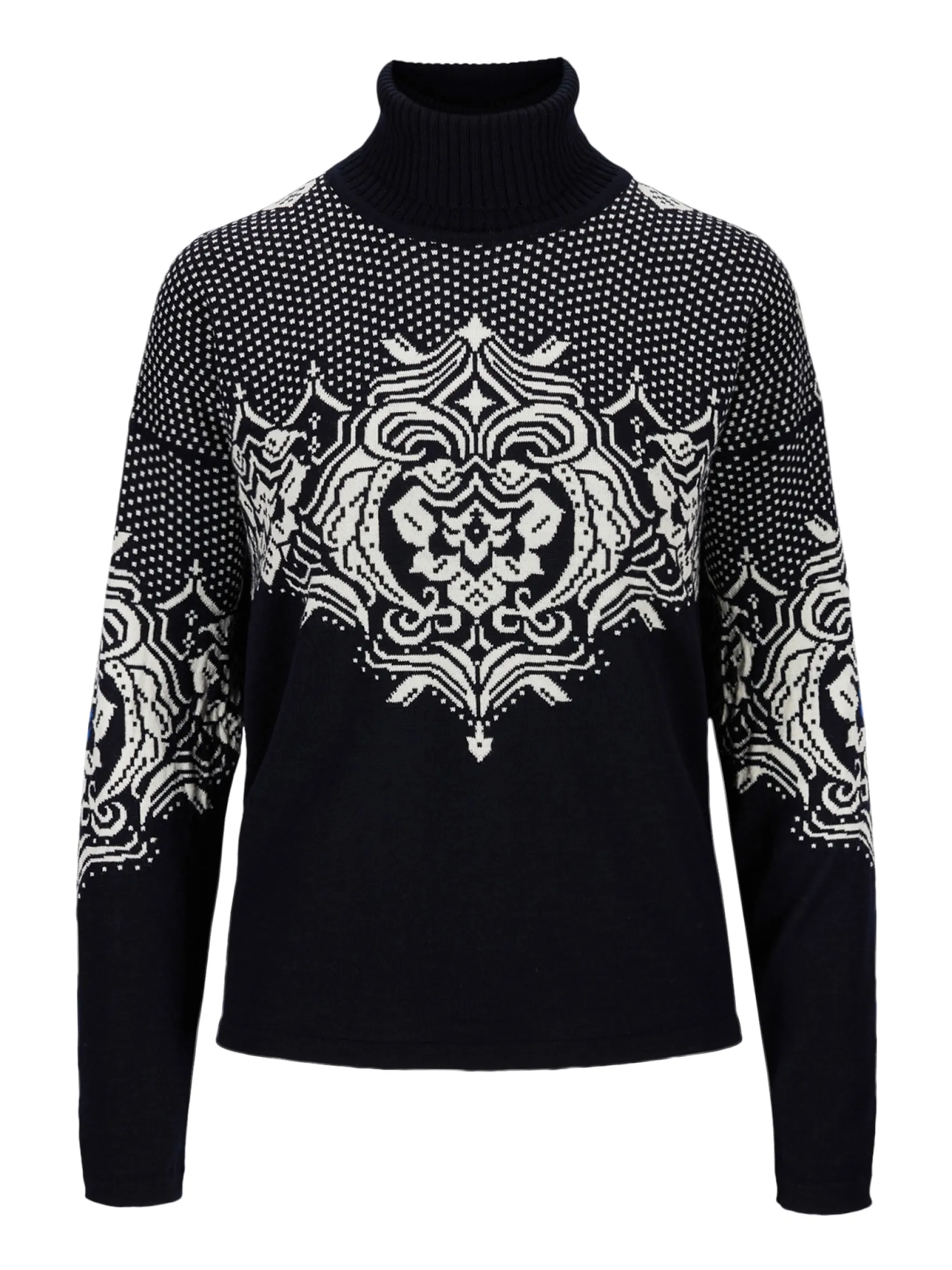Dale of Norway Turtle-Neck^Rosendal Women's Sweater Navy Offwhite