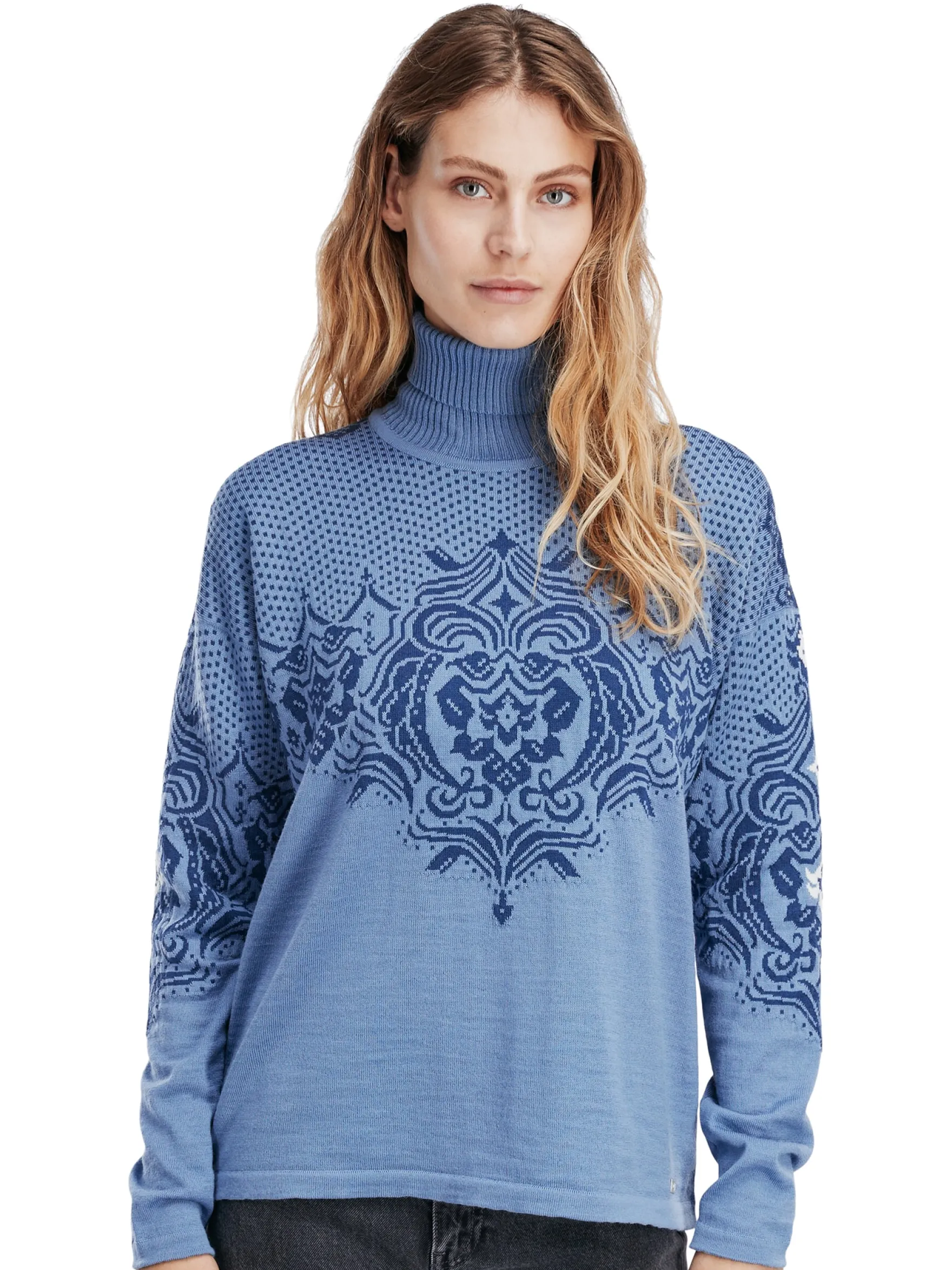 Dale of Norway Turtle-Neck^Rosendal Women's Sweater Blueshadow Indigo