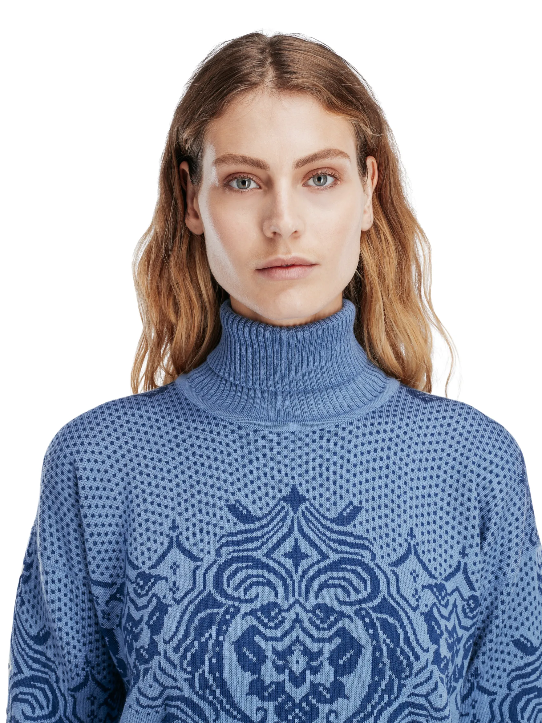 Dale of Norway Turtle-Neck^Rosendal Women's Sweater Blueshadow Indigo