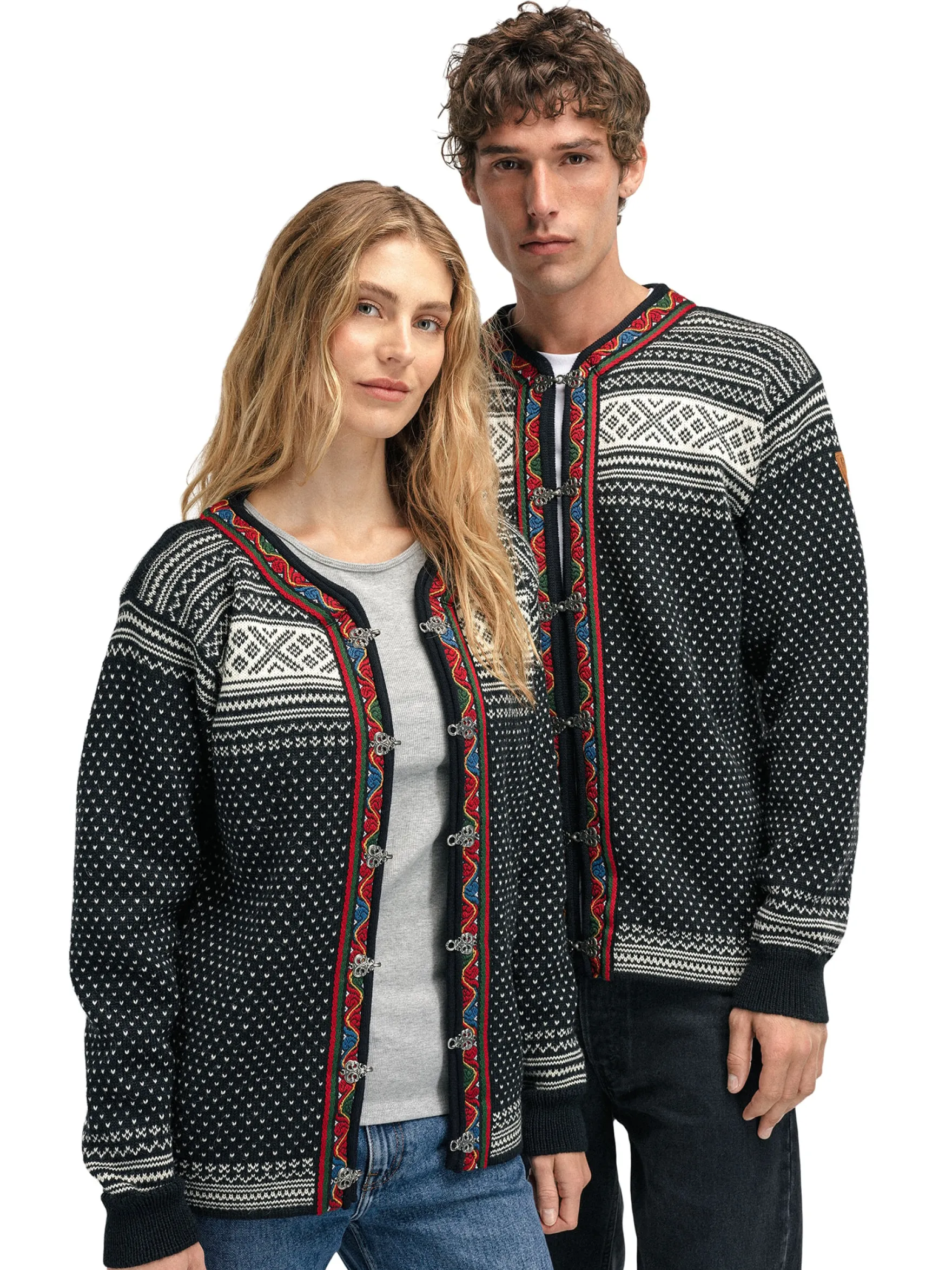 Dale of Norway Short Jackets & Cardigans^Setesdal Lusekofte Jacket - Norwegian Wool Black Offwhite