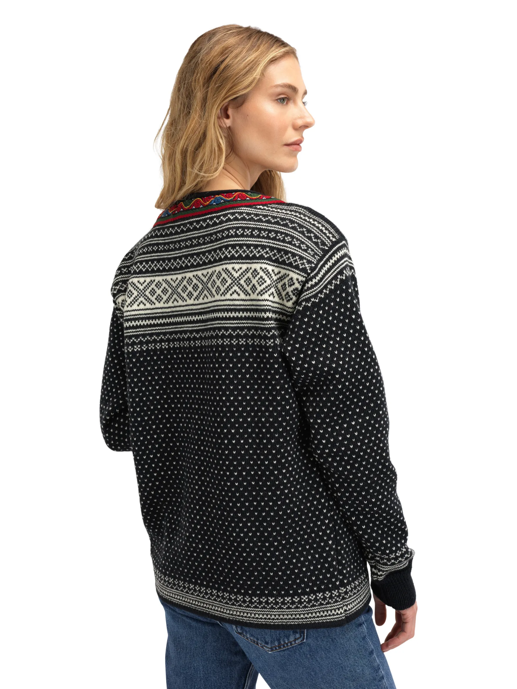 Dale of Norway Short Jackets & Cardigans^Setesdal Lusekofte Jacket - Norwegian Wool Black Offwhite